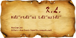 Kürtösi László névjegykártya