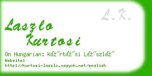 laszlo kurtosi business card